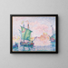 Venice, the pink cloud 1909 - Paul Signac — framed artwork on a wall