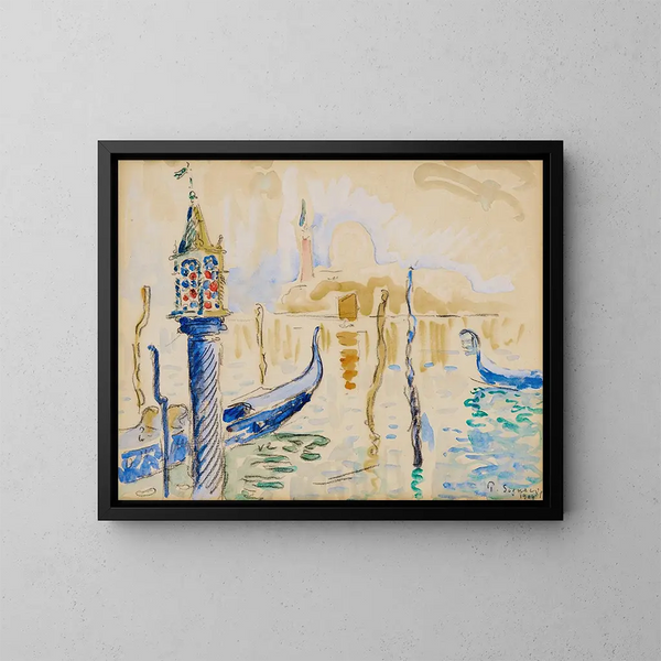 Fanal del Traghetto en Venecia - Paul Signac — cuadro enmarcado en la pared