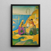Women at the Well - Paul Signac — framed artwork on a wall
