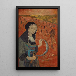 Paul Srusier - Bretonne la faucille dans un champ de bl noir.webp