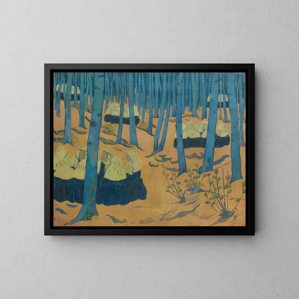 Bretonnes réunies dans le bois sacré - Paul Sérusier — framed artwork on a wall