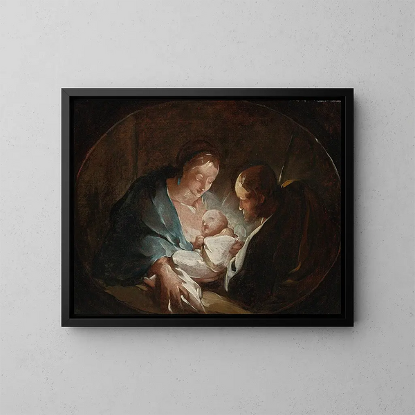 La Santa Familia - Paul Troger — cuadro enmarcado en la pared
