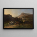 Ardennes landscape with figures and animals - Paul van der Vin — framed artwork on a wall