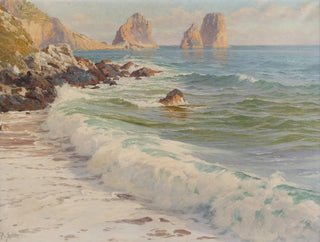 Paul Von Spaun - Coast at Capri with Faraglioni rocks.webp
