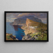 Vue idéalisée de la Villa Jovis à Capri - Paul von Spaun — framed artwork on a wall