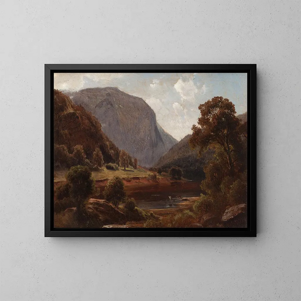 Paisaje del río Hudson - Paul Weber — cuadro enmarcado en la pared