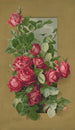 Roses rouges poussant à travers une fenêtre - Paul de Longpré — artwork view