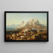A camp in the Caucasus - Paul von Franken — framed artwork on a wall