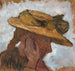 Girl with a Straw Hat in Profile to the Right - Paula Modersohn-Becker — artwork view