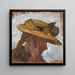 Girl with a Straw Hat in Profile to the Right - Paula Modersohn-Becker — framed artwork on a wall