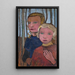 Two Girls in Front of Birches - Paula Modersohn-Becker — framed artwork on a wall