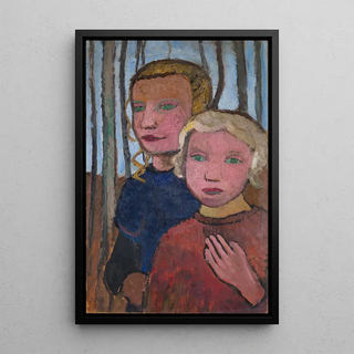 Paula ModersohnBecker - Two Girls in Front of Birch Trees.webp