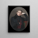 Retrato de un hombre - Pauline Augustin — cuadro enmarcado en la pared