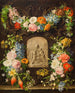 Corona de flores con relieve de la Madonna - Pauline Koudelka-Schmerling — vista de la obra