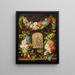 Corona de flores con relieve de la Madonna - Pauline Koudelka-Schmerling — cuadro enmarcado en la pared
