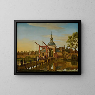 Paulus Constantijn la Fargue - Leiden a view of Koepoort seen from the road to Zoeterwoude.webp