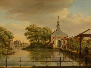 Paulus Constantijn la Fargue - View of the Zijlpoort Leiden.webp
