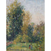 Reproduction of the painting Landscape painting with two characters, Éragny, Autumn - Camille Pissarro