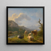Landscape with goats and sheep - Balthasar Paul Ommeganck — framed artwork on a wall