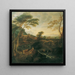 Paisaje con Khen pastando - Josef Faistenberger — cuadro enmarcado en la pared