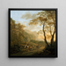Paisaje con viajeros descansando y un carro de bueyes - Jan Both — cuadro enmarcado en la pared