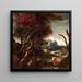 Landscape with Figures - Follower of Salvator Rosa — framed artwork on a wall