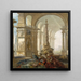 Paisaje con interior de palacio - Johan Pasch el mayor — cuadro enmarcado en la pared