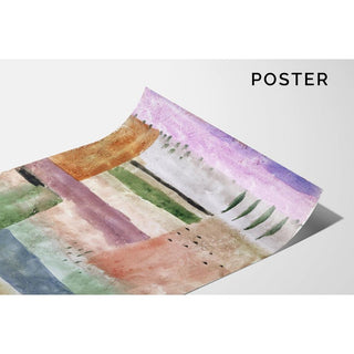 Paysage avec peupliers - Paul Klee | Reproduction Tableau Décoration murale affiche copie