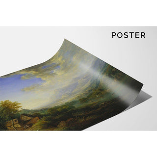 Paysage avec rivière - Christian Georg Schütz the elder | Reproduction Tableau Décoration murale affiche copie