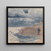 Paisaje con un hombre en la playa - William Collins — cuadro enmarcado en la pared