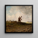 Landscape painting with a windmill - Antoni Kozakiewicz — framed artwork on a wall