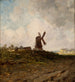 Landscape painting with a windmill - Antoni Kozakiewicz — artwork view
