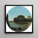 Coastal landscape painting with figures - Goffredo Wals — framed artwork on a wall