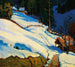 Winter Landscape Painting - Alfred Poell — artwork view