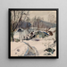 Paisaje de invierno en Pressbaum - Oskar Laske — cuadro enmarcado en la pared