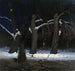 Paisaje de invierno nocturno con un alabardero - Henryk Szczygliski — vista de la obra