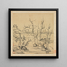 Landscape in the style of Ni Zan - Chen Hongshou — framed artwork on a wall