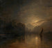 Night landscape painting under moonlight - Adalbert Stifter — artwork view