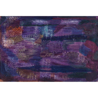 Paysage de travaux fluviaux - Paul Klee | Reproduction Tableau Décoration murale affiche copie