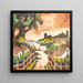 Paisaje de pueblo - Hugo Scheiber — cuadro enmarcado en la pared
