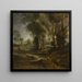 Paisaje nocturno con carreta de madera - Peter Paul Rubens — cuadro enmarcado en la pared