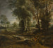 Paisaje nocturno con carreta de madera - Peter Paul Rubens — vista de la obra
