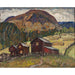 Reproduction of the painting Summer landscape painting with pastures, study of northern Norway - Anna Boberg