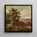 Paisaje extenso con ganado - Francis Daniel Devlan — cuadro enmarcado en la pared