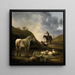 Paisaje neerlandés con un caballo gris - Aelbert Cuyp — cuadro enmarcado en la pared