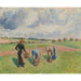 Reproduction of the painting Peasant Women Gathering Herbs, Éragny - Camille Pissarro