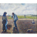 Reproduction of the painting Peasants in the Fields, Éragny - Camille Pissarro