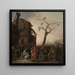 campesinos bailando - Johannes Lingelbach — cuadro enmarcado en la pared