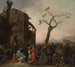 campesinos bailando - Johannes Lingelbach — vista de la obra