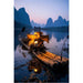 Fisherman at dusk | Nature photo decoration
